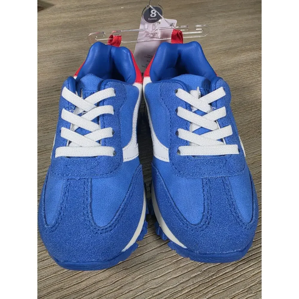Carter's Tango Boys Lace-Up Low Top Sneakers Blue/Red/White US 8 CF25E08H